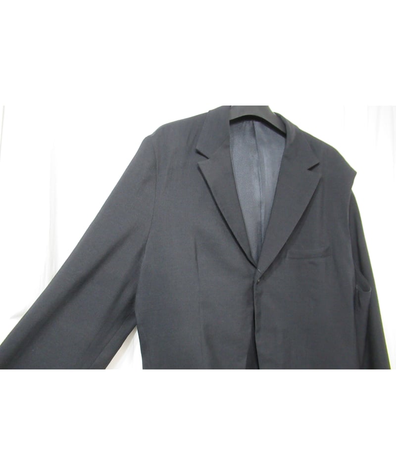 【新品】エルマンノシェルヴィーノ　シャカシャカしわ加工　プリーツジャケット 50 2020SS yohji yamamoto pour homme ノーカラー刺繡ジャケット（H