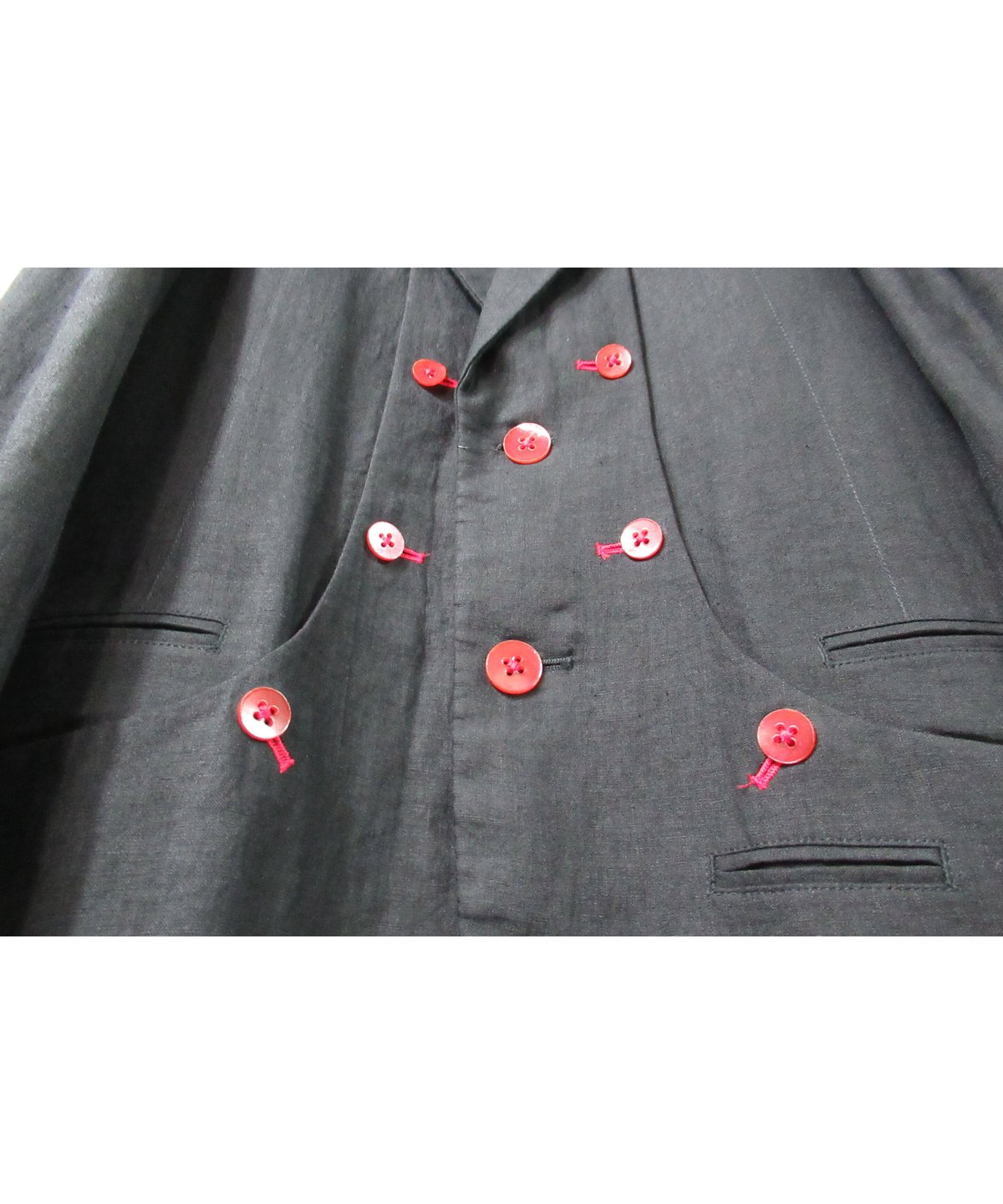 05ss yohji yamamoto pour homme 赤ボタン ステッチデザイン 05ss yohji yamamoto pour homme 赤ボタン ステッチデザイン