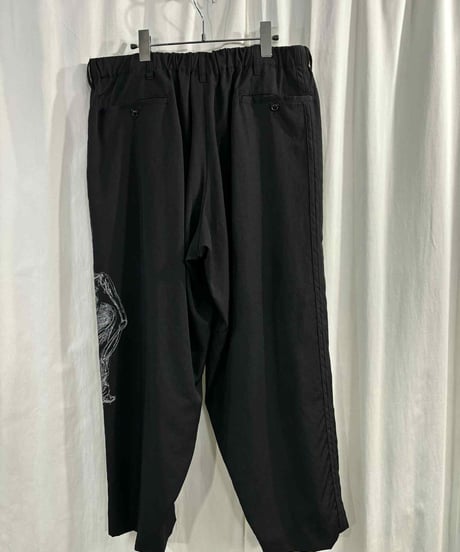 2016SS yohji yamamoto pour homme スカルプリントパンツ（HO-P12-101）
