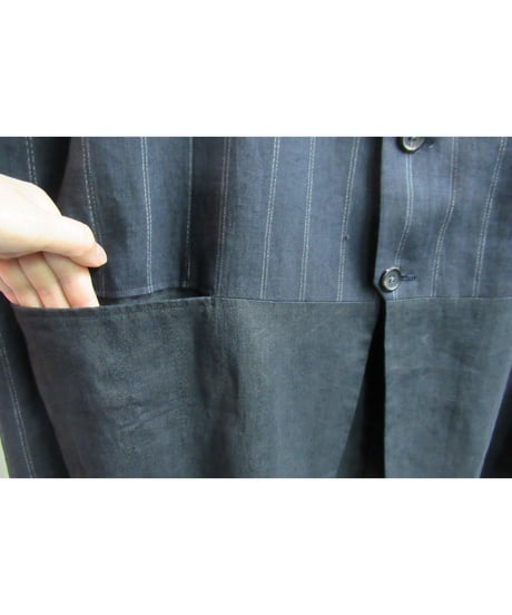 94ss yohji yamamoto pour homme vintage ストライプ 切替えデザインジャケット HT-J54-326