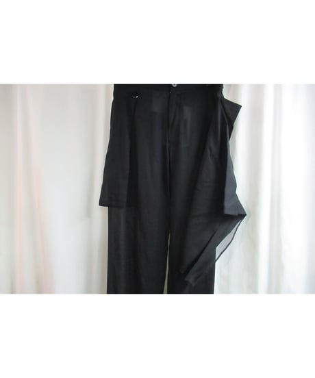 新品 14ss yohji yamamoto +noir 巻きスカートデザインパンツ NG-P08-002