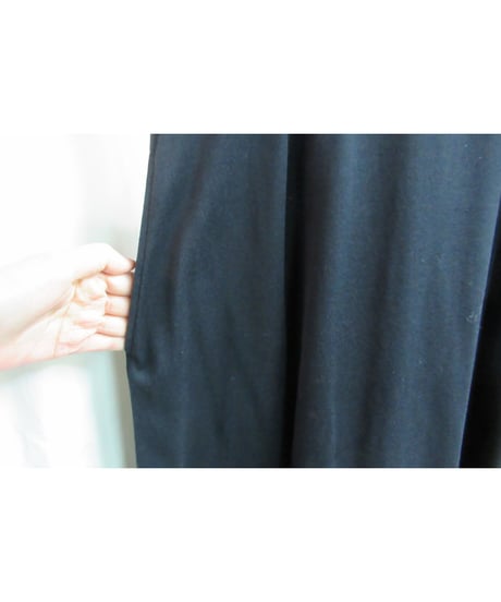 90's Y's yohji yamamoto vintage 黒 シンプル カットソーロングワンピース  YG-T53-015