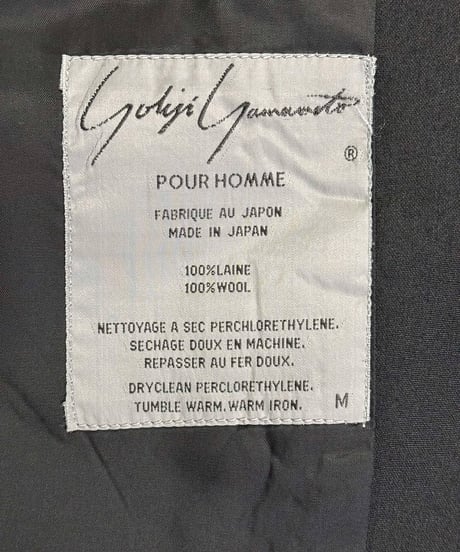 1980's yohji yamamoto pour homme vintage ４ボタンジャケット（H-J-166xxx）