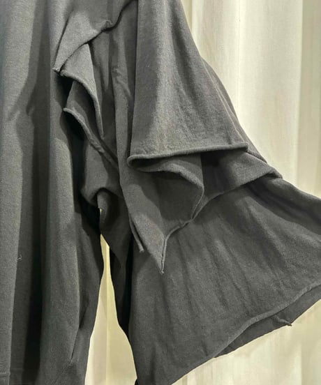 2023SS yohji yamamoto femme フリルスリーブカットソー（FZ-T13-084）