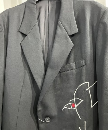 2022SS yohji yamamoto pour homme リエ刺繡ジャケット（HG-J54-108）