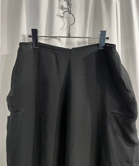 2004SS yohji yamamot +NOIR シルクロングスカート（NZ-S16-814）