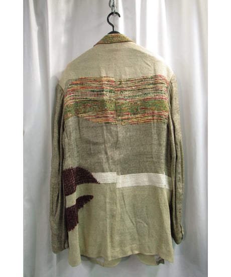 レア 94ss yohji yamamoto pour homme vintage SAMPLE 素材切替えデザインジャケット（J08-909-1M）