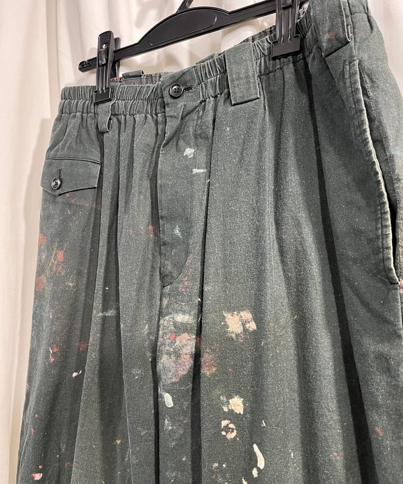 2018SS yohji yamamoto pour homme ペイント柄パンツ（HW-P4