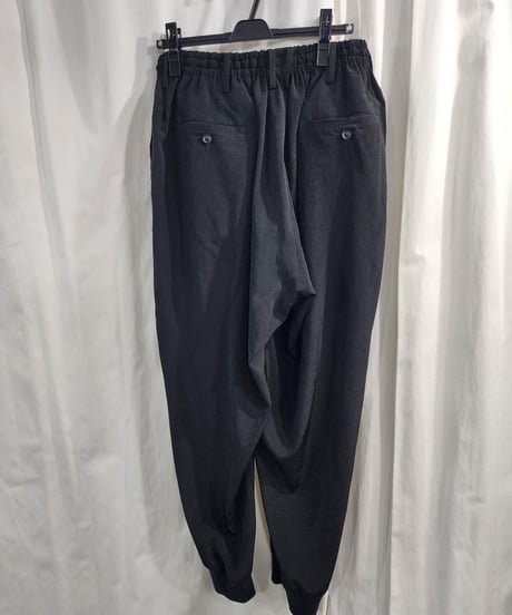 2022ss yohji yamamoto pour homme 黒 デザインパンツ (HD-P45-500)