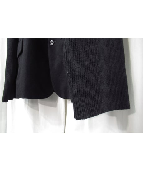 96aw yohji yamamoto pour homme vintage 脱色期 袖ニット切り替えデザインジャケット（HG-J57-154）