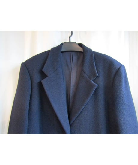 90's Y's yohji yamamoto vintage NAVY三つボタンロングコート YN-C63-104