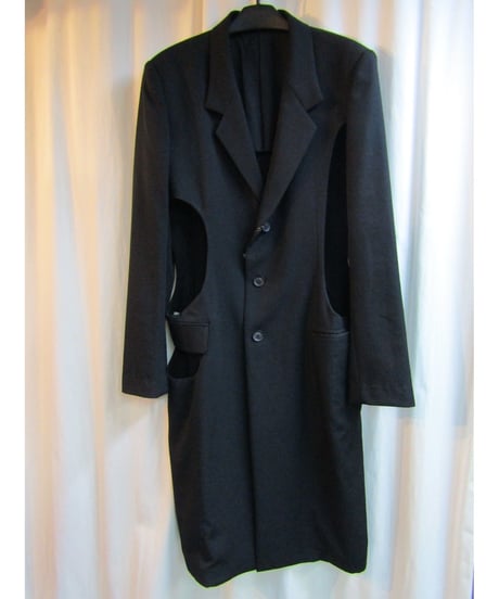 未使用 19ss yohji yamamoto pour homme カッティングデザインロングジャケット HH-J11-100