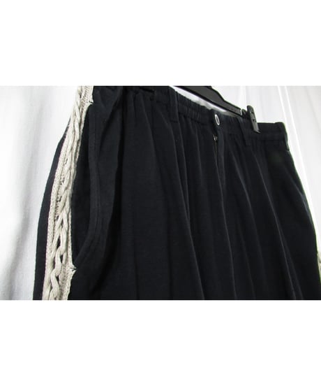 17ss yohji yamamoto pour homme サイドデザイン クロップドワイドパンツ（HD-T01-082）