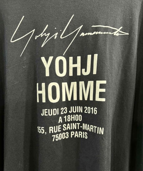 2017SS yohji yamamoto pour homme バックプリント半袖カットソー（HD-T49-080）