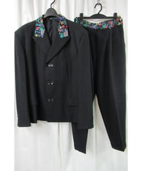 激レア AD1988 COMME des GARCONS HOMME PLUS 花襟 ダブルボタンデザインジャケット PP-05008S