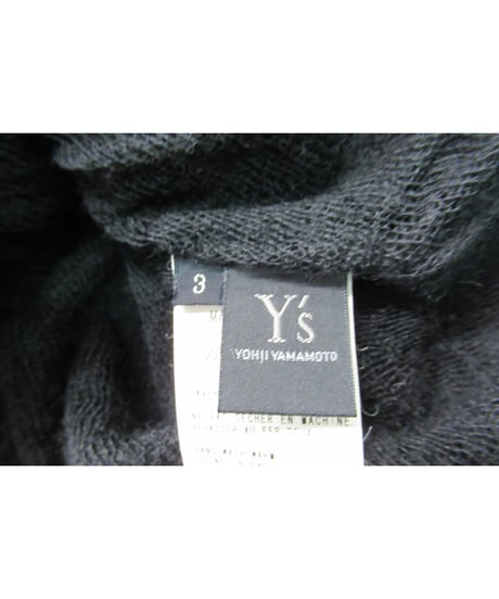 Y's yohji yamamoto 黒 裾デザインニット YU-T76-978