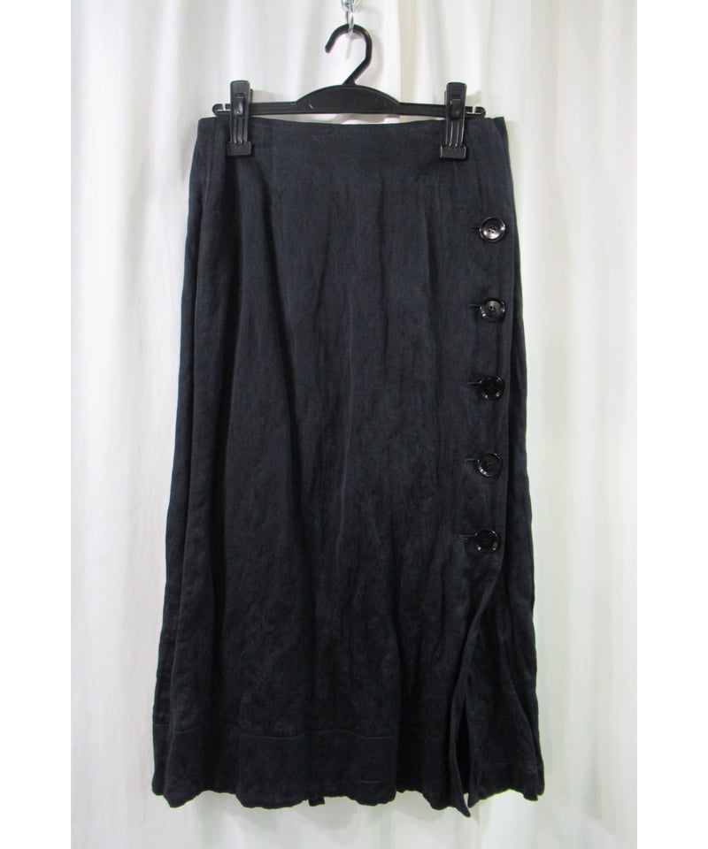 新品未使用 Y's yohji yamamoto ボタンデザイン巻きタイトスカート YX