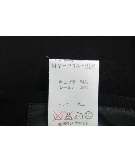 Y's for men yohji yamamoto シンプルストレートパンツ MY-P14-216
