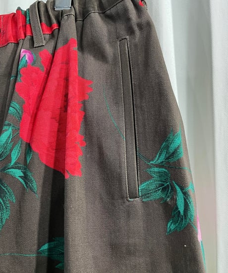 2020SS yohji yamamot pour homme 花プリントハーフパンツ（HN-P95-043）
