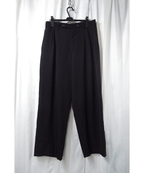 98ss yohji yamamoto pour homme vintage ２タック シンプルワイドパンツ（HJ-P17-128）