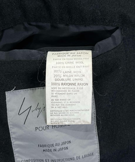 1996AW yohji yamamoto pour homme vintage 素材切り替えジャケット（HG-J45-154）