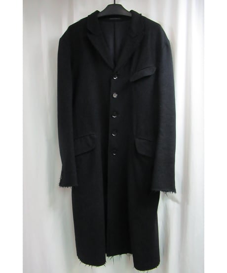 10aw yohji yamamoto pour homme 切りっぱなしデザインコート HC-C05-107