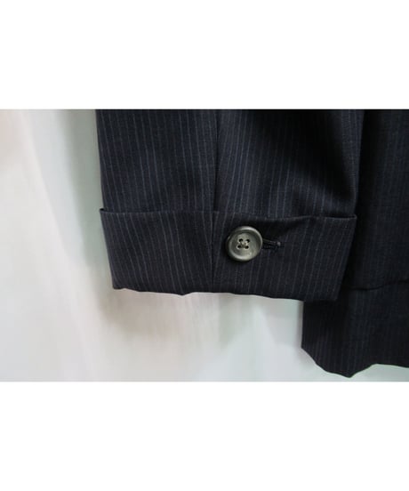 1987AW  yohji yamamoto pour homme vintage 紺 コサージュストライプセットアップ