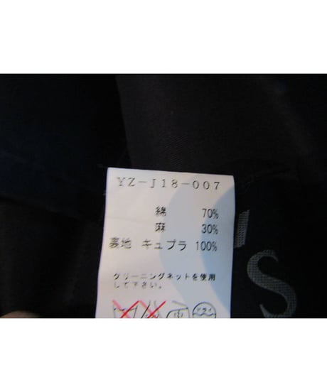 Y's yohji yamamoto バックポケットデザインショートジャケット YZ-J18-007