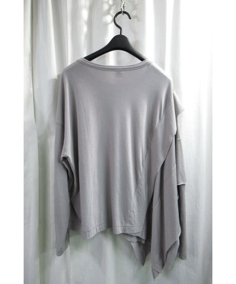 Y’s yohji yamamoto アシメトリーデザイン 長袖カットソー グレー（YL-T09-569）
