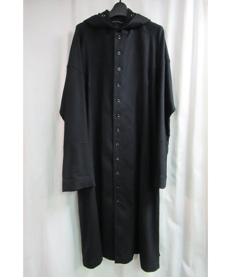 18aw yohji yamamoto pour homme フード付Aラインドレス HV-D38-105
