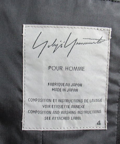 02aw yohji yamamoto pour homme 変形燕尾デザインジャケット HM-J42-212