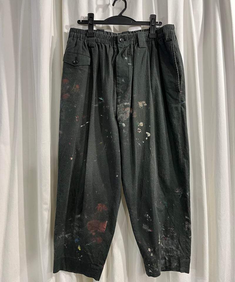 2018SS yohji yamamoto pour homme ペイント柄パンツ（HW-P4