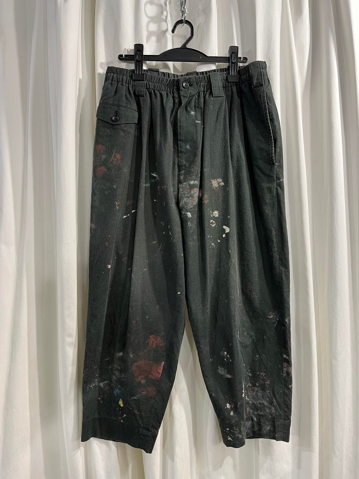 2018SS yohji yamamoto pour homme ペイント柄パンツ(HW-P4 2018SS yohji yamamoto pour homme ペイント柄パンツ(HW-P4