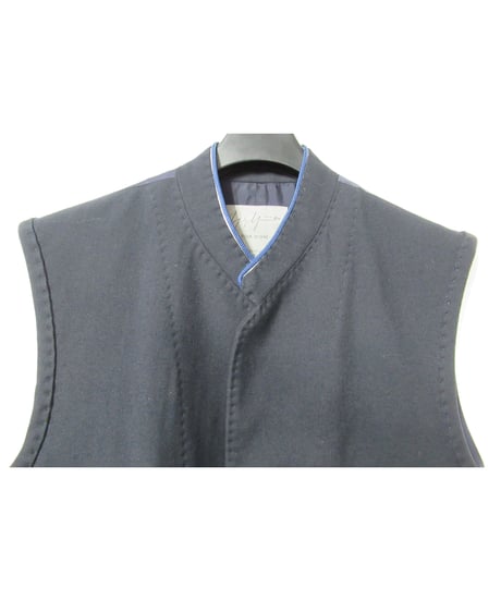 94aw yohji yamamoto pour homme vintage マリオネット期 襟デザインベスト 紺（HV-V13-159）
