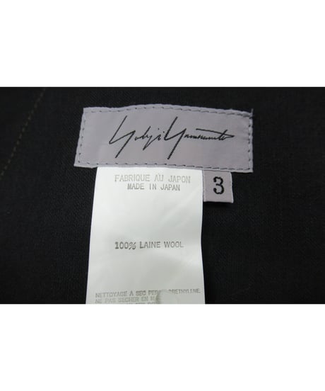 yohji yamamoto femme カーキ シンプルボックスパンツ FV-P30-526
