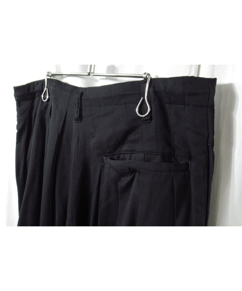 360センチ股下Yohji Yamamoto POUR HOMME ヨウジヤマモト プールオム 19SS BLACK Scandal Leopard Wrap Pants HH-P92-845 ブラックスキャンダル レオパード ラップパンツ ブラック