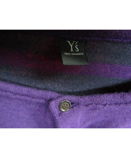 Y's yohji yamamoto ボーダーデザインニットカーディガン YU-T03-975