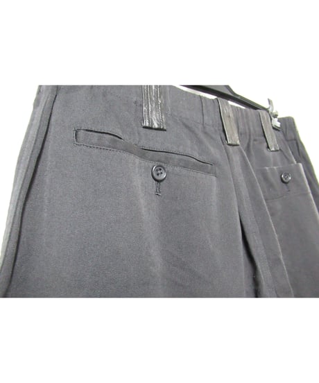 Y’s for men yohji yamamoto ウエストレザー切替え  バックポケットデザイン ストレートワイドパンツ（ML-P08-220）