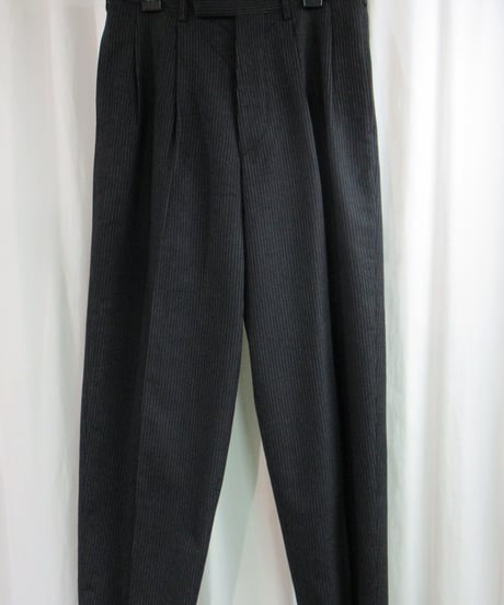 95aw yohji yamamoto pour homme vintage 鹿鳴館期 グレーストライプダメージ加工セットアップ HE-J70-120