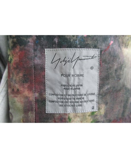 18ss yohji yamamoto pour homme ペイントデザインジャケット HW-J48-025