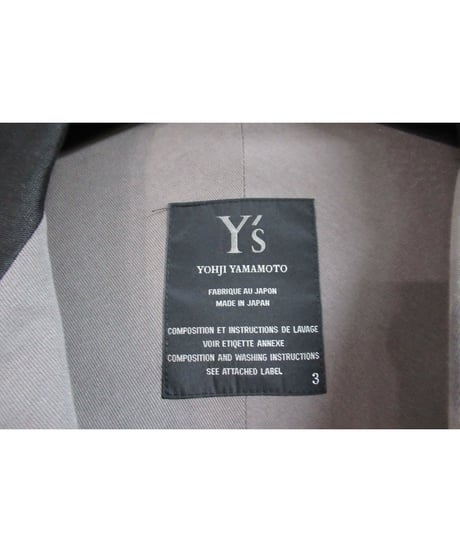 Y's yohji yamamoto スナップ釦素材切替デザインジャケット YC-J18-812