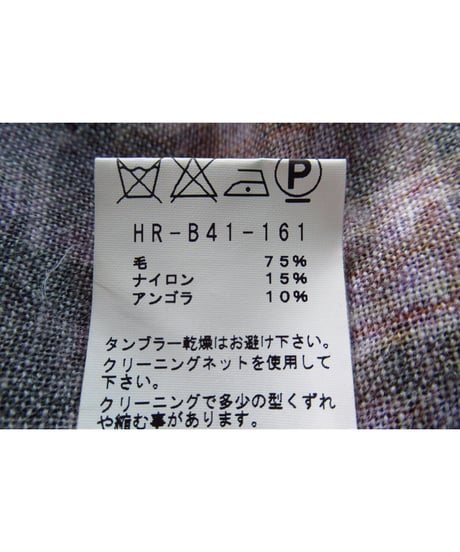 16aw yohji yamamoto pour homme パッチワークプリントデザイン ロングブラウス（HR-B41-161）
