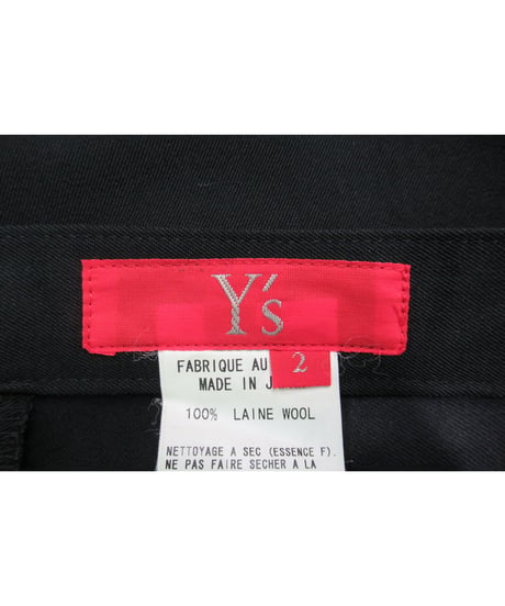 Y's 赤タグ yohji yamamotoクロップドストレートパンツ YX-P53-150