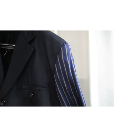 AD1990 COMME des GARCONS HOMME PLUS 袖ストライプ ロゴ入り リバーシブルセットアップ PJ-05025S