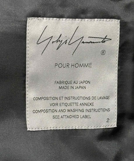 2023AW yohji yamamoto pour homme 左裾ファスナージャケット（HJ-J06-100）