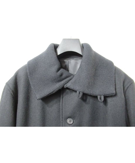 90’s Y’s for men yohji yamamoto pour homme vintage 襟リブニット切替えデザイン ロングコート （MG-C04-119）