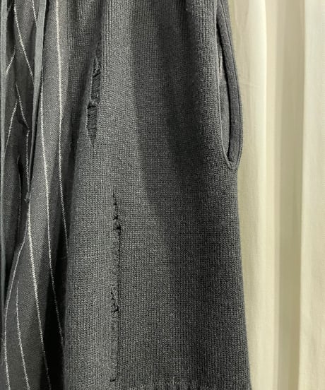 S'YTE yohji yamamoto ダメージニット切替ストライプパンツ（UV-P78-824）