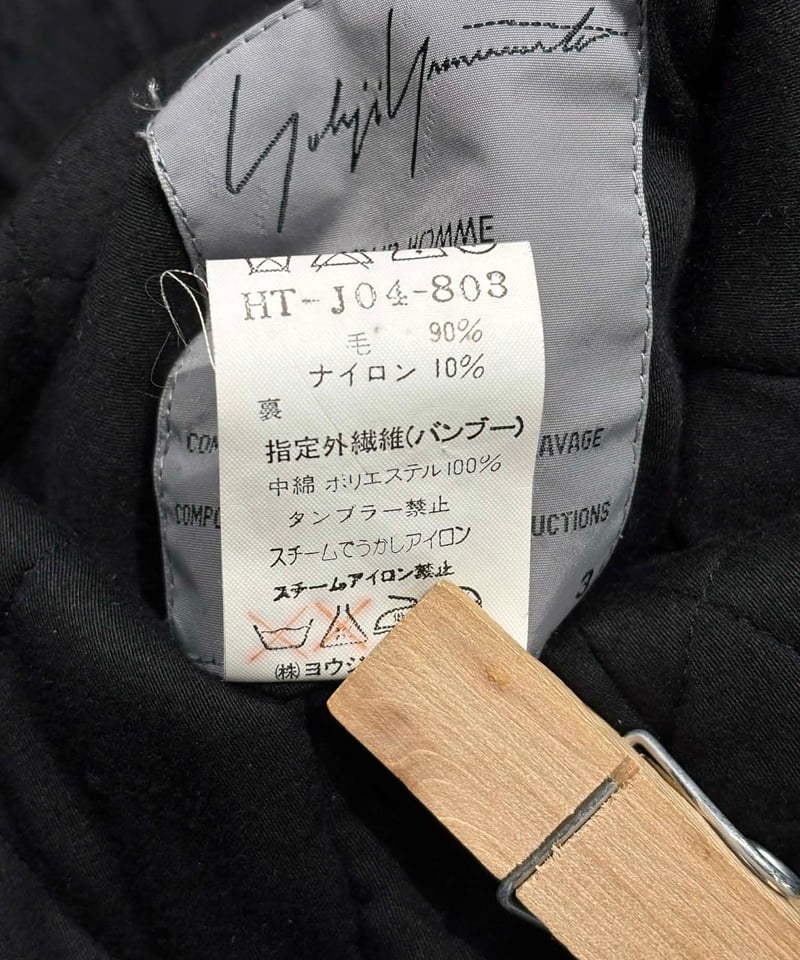 00aw yohji yamamoto pour homme リバーシブル シンプルジャケット