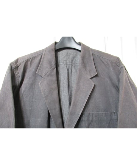 94ss yohji yamamoto pour homme vintage グレー パチポケットデザイン コットンジャケット（HT-J81-005）