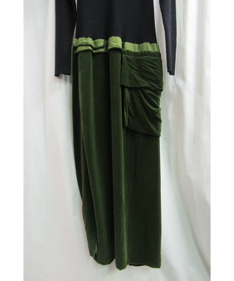 95aw yohji yamamoto femme vintage ニット切替えワンピース FE-D22-437